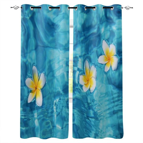

curtain & drapes summer pool plumeria rubra window treatments curtains valance blinds living room bathroom decor panels