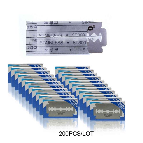 

dorcoc 200pcs stainless steel safety blades for shaving razor men shaver lames de rasoir barber blade