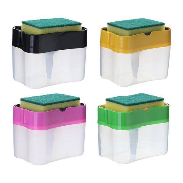 

soap pump dispenser sponge holder dish counter sink with washing for kitchen tools dishes