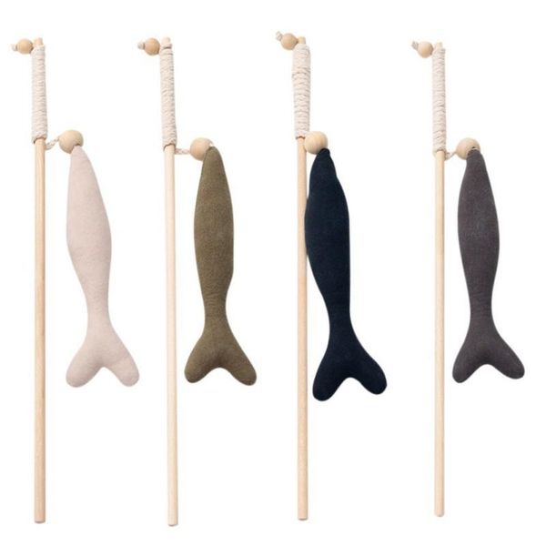 

cat toys fishing rod funny stick catnip simulation fish bite-resistant molar toy teaser wand pet supplies