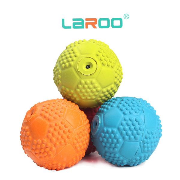 

laroo leno voice pet natural rubber football dog hollow toy ball molar