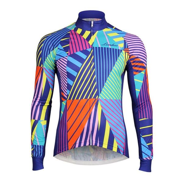 

racing sets limkoo winter thermal fleece cycling jersey men long sleeve jacket mtb kit windproof bicicleta wear warm clothes ciclismo, Black;blue
