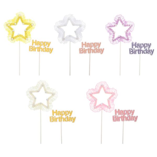 

other festive & party supplies 5pcs cake ers insert cards cloth decorations
