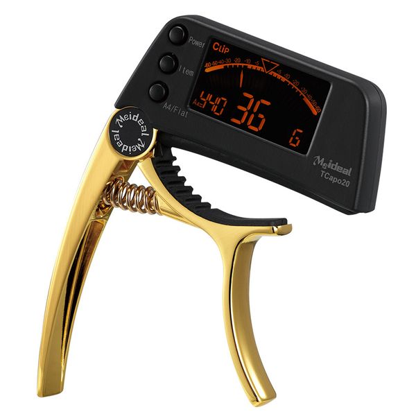 

10 piece wholesale acoustic& electric guitar bass tuner capo 2 in 1