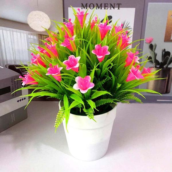 

decorative flowers & wreaths outdoor flower fake false plants artificial garden decor with pot gift wedding birthday party favors decoration