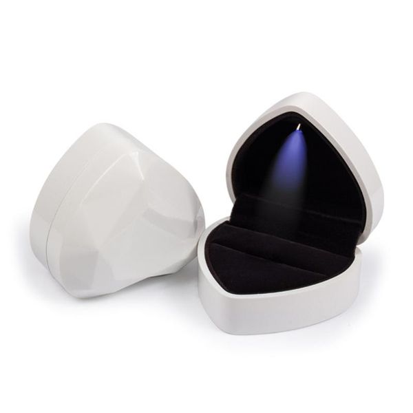 

wedding ring box heart-shaped 1pc case romantic birthday decorative velvet jewelry display gift wrap