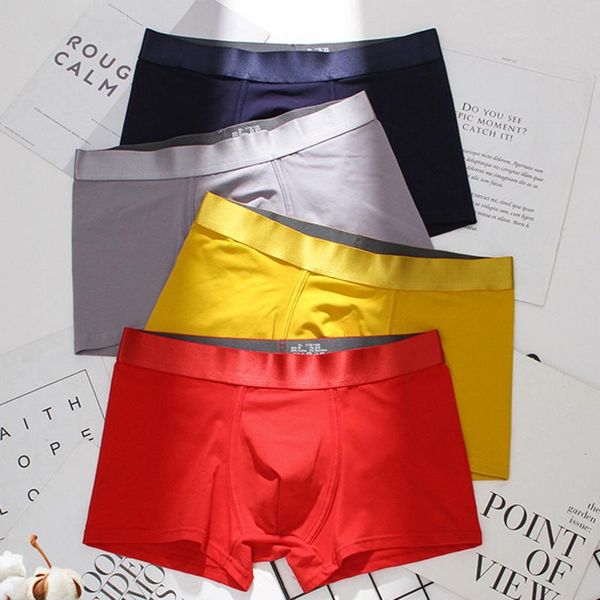 

underpants men underwear seamless 3d tailoring boxer shorts antibacterial panties breathable eastic boyfriend gift soild color lingerie, Black;white