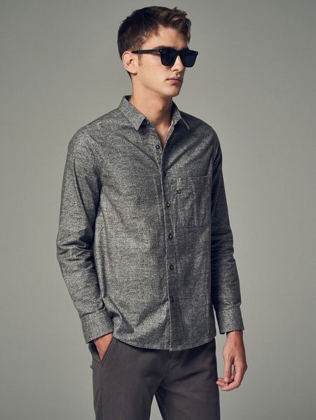 

men graphic embroidery pocket patched shirt q6bq#, White;black