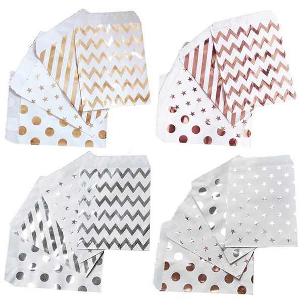

gift wrap 25pcs packaging bags paper bag wedding treat candy birthday party favors wrapping supplies decorative boxes chevron polka