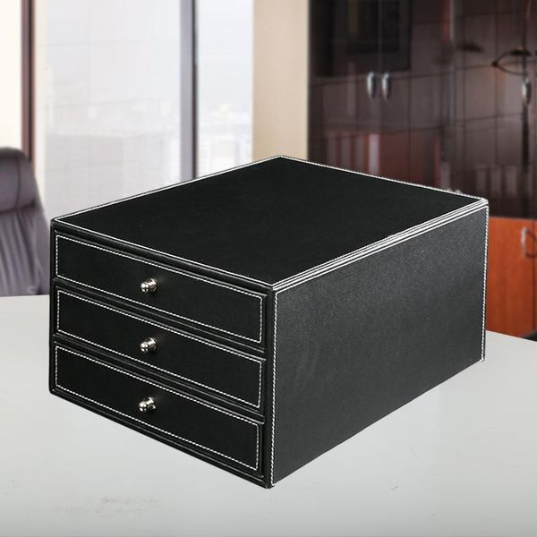 

storage drawers large leather makeup deskcosmetic multifunctional organizer przechowywanie box bk50c