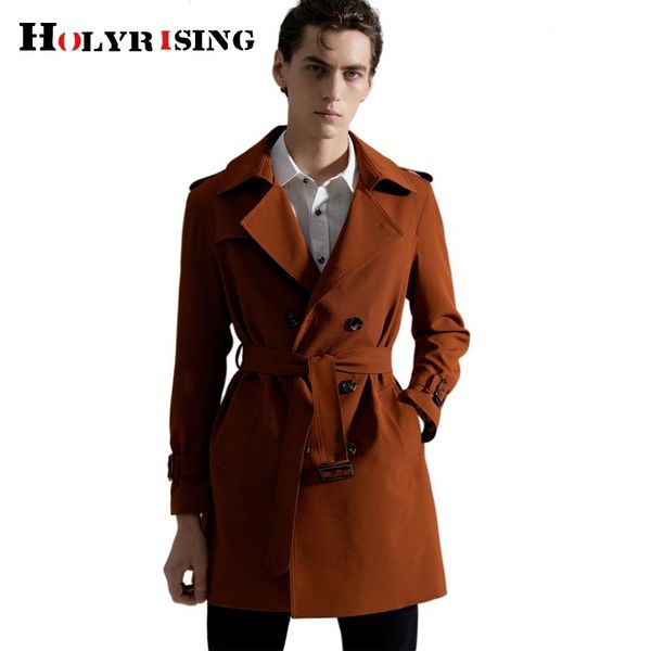 

men's trench coats autumn winter men double button sobretudo masculino fahsionable windcoats simple male windproof outerwear 6xl 19701, Tan;black
