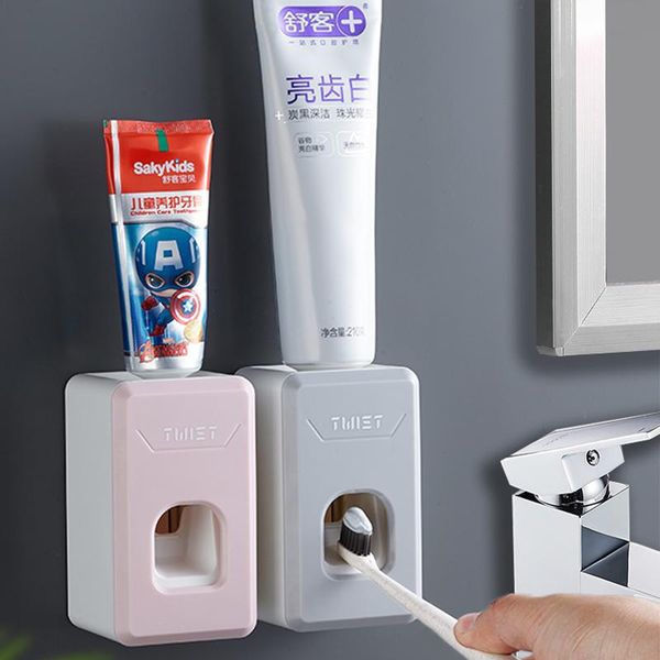 

toothbrush holders automatic toothpaste dispenser bathroom accessories set squeezer holderwall mount tool