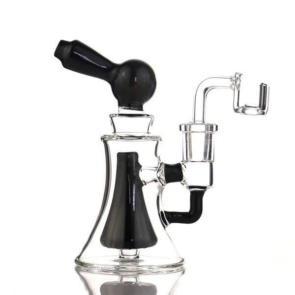 Mini Dab Rig da 5,7 pollici Colorato Pipa ad acqua spessa bong in vetro 14mm Joint Oil Rigs con 4mm Banger al quarzo