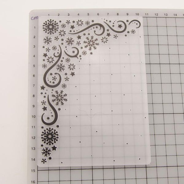 

craft tools 10.5x14.8 snowflake embossing folders plastic bump scrapbooking lace decoration diy template po card make