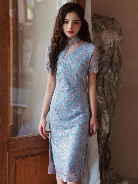 

cheongsam autumn improved dress in 2021 ethnic clothing, Red