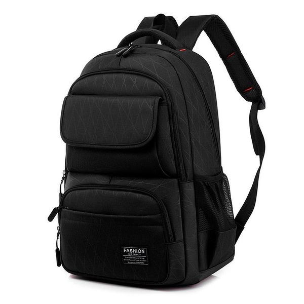 

backpack fashion nylon solid color men's trendy school bag for boys large capacity travel shoulder bags