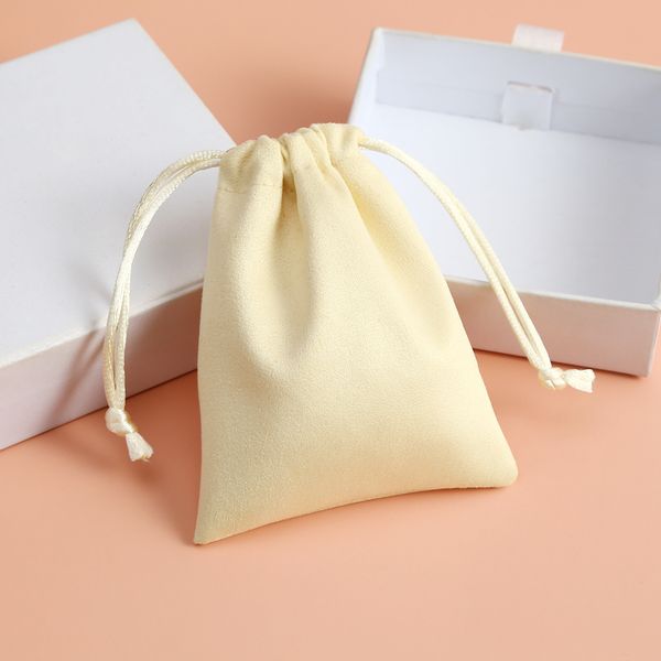 

wholesale jewelry gift bag pouches velvet drawstring pouch for women men stainless steel bracelet bangle rings necklace pendant packaging hi, Pink;blue