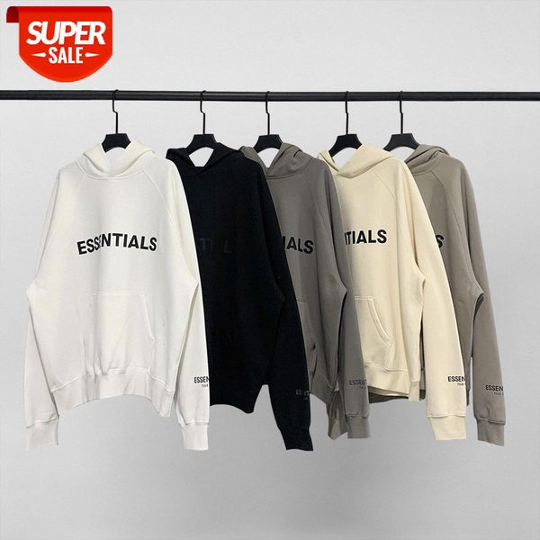 

eentials offset printing letters hoodie men's street brand #xa92, Black