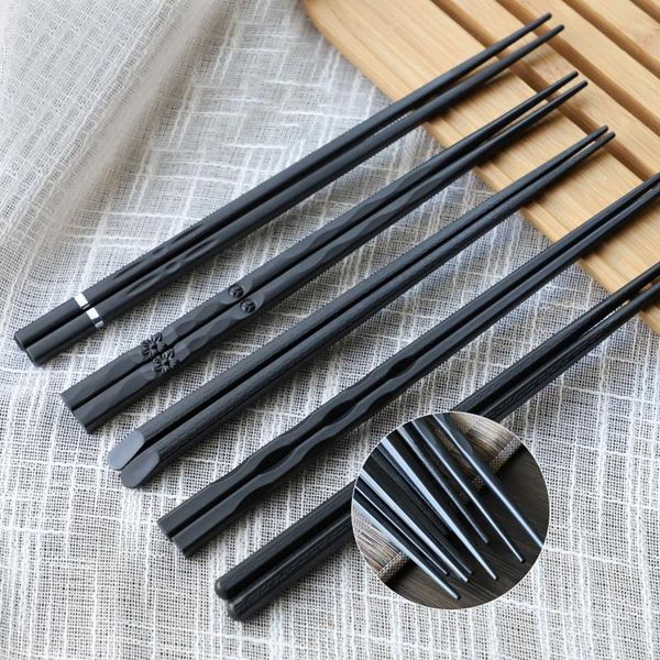 

chopsticks 1pair japanese for sushi non-slip sticks chop reusable chinese tableware gift kitchen tools