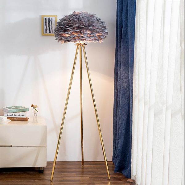 

floor lamps feather lamp living room sofa simple light luxury nordic creative ins girl net red warm romantic bedroom