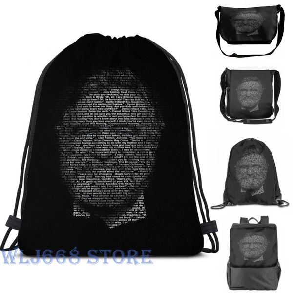 

backpack funny graphic print shoulder bags women robin williams single travel for men gym bag