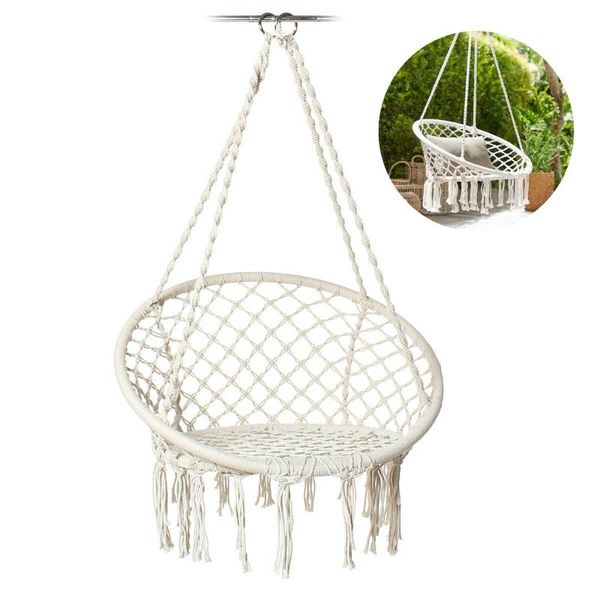 

camp furniture 150kg nordic cotton rope hammock hanging chair for children adults