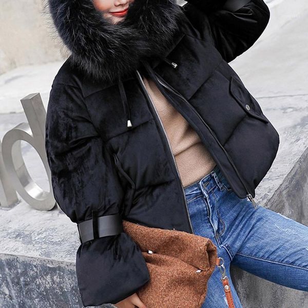 

large natural raccoon fur hooded winter down coat women white duck jacket thick warm parkas female outerwear1, Black