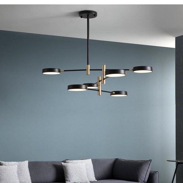 

pendant lamps creative minimalist 4/6 heads nordic loft living dining room led lamp rotating head design bar hanging light fixtures