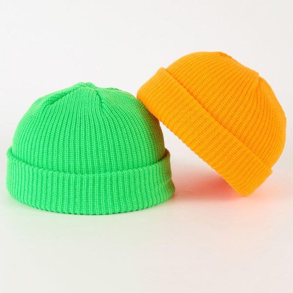 

cycling caps & masks outdoor sports winter warm knitted hats melon leather for men women cotton fashion wild couple hoods, Black