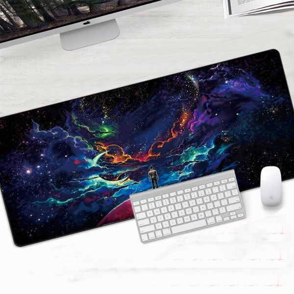 

mouse pads & wrist rests space night art custom pad mat gaming keyboard mousepad xl game customized personalized for office computer desk