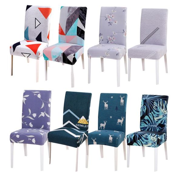 

chair covers elastic printing dining cover seat spandex for banquet wedding party restaurant el housse de chaise
