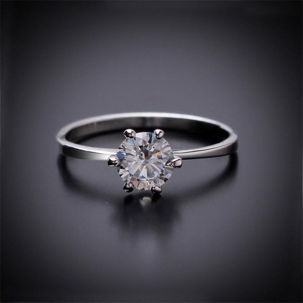 

wedding rings women charm noble rhinestones luxury crystal finger lady, Slivery;golden