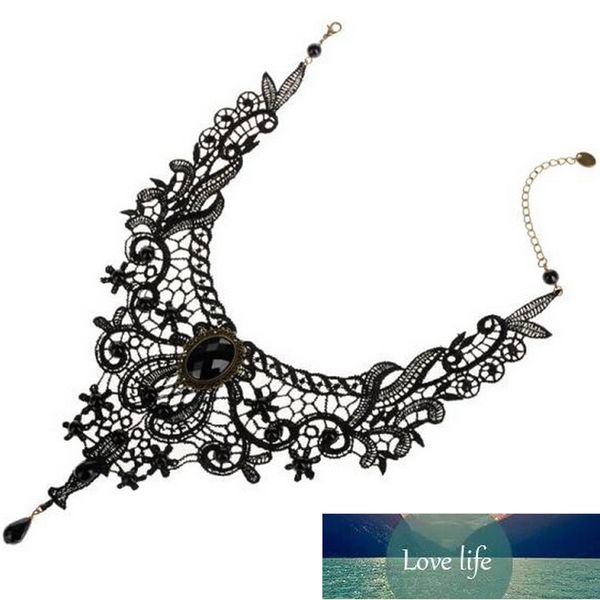 1PC donna pizzo nero perline girocollo vittoriano stile steampunk collare gotico collana regalo lotti alla rinfusa