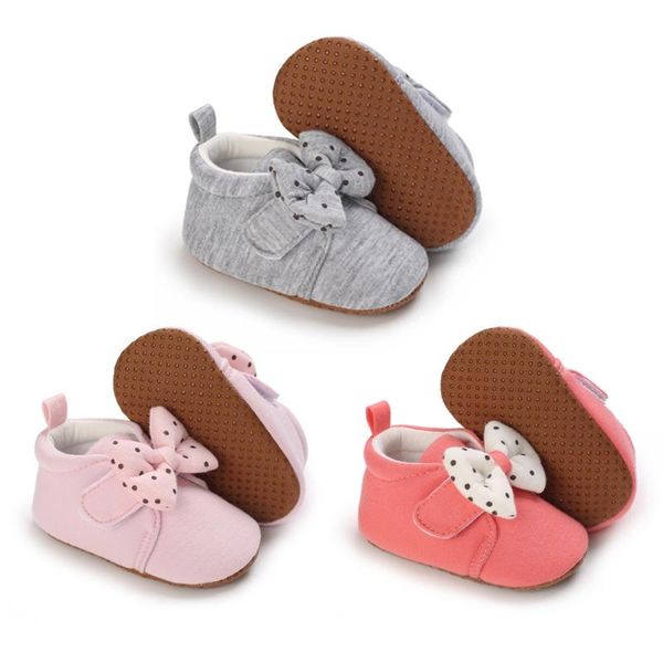 

first walkers baby girls shoes soft sole high-ankle toddler prewalker born bowknot princess walker casual anti-slip crib