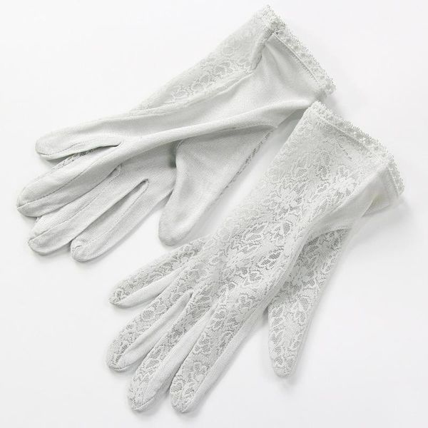 

summer women uv protection sunscreen short sun natural silk knit mittens thin mulberry driving skin beauty gloves k5 five fingers, Blue;gray