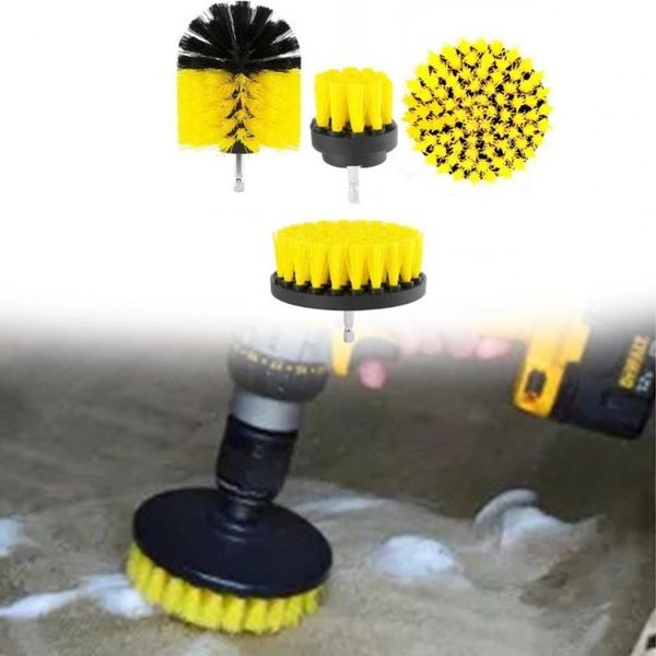 

4pcs/set brush cleaner kit power scrubber for cleaning bathroom bathtub brushes scrub drill car tools sponge