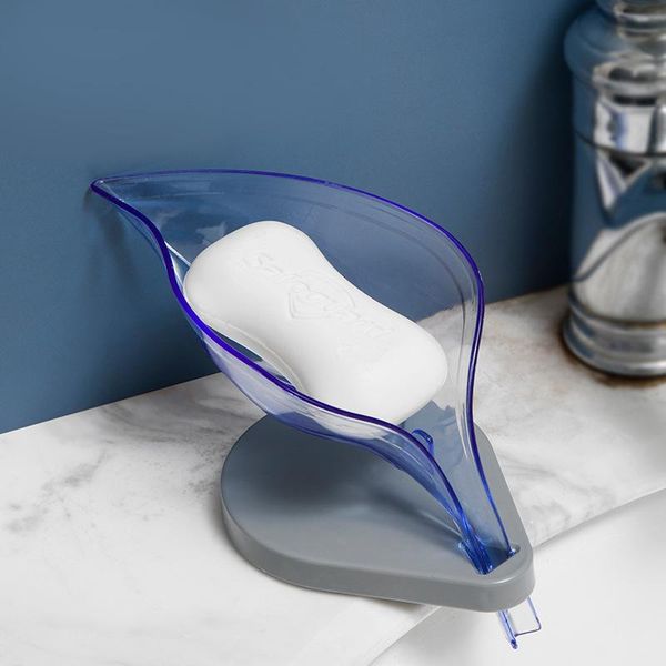 

soap dishes leaf-shaped dish box holder drain rack toilet perforated standing suction cup travel bathroom accessorie