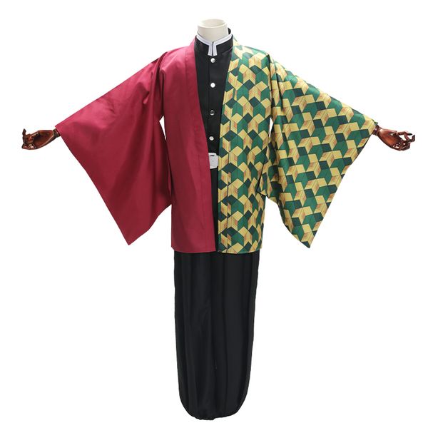 

demon slayer periphery cosplay costumes tanjirou zenitsu tomioka giyuu cosplay costume for anime cos kimono outfit, Black