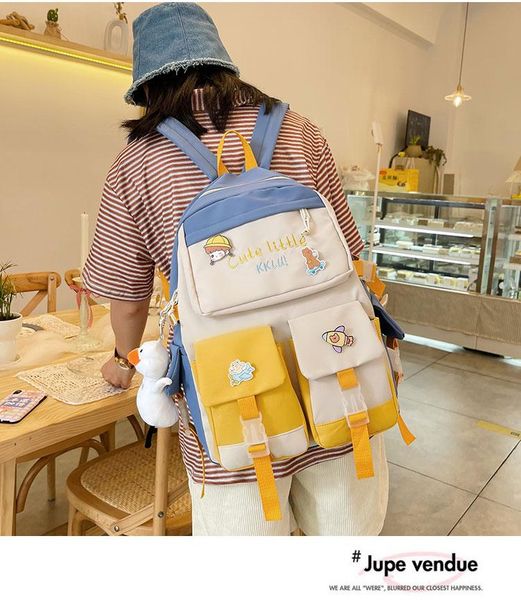 

backpack j3673 - leisure multi-function trend solid color large capacity