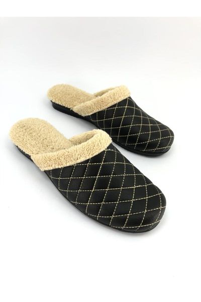 

slippers women's black winter soft bottom home slipper