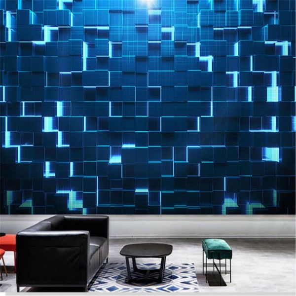 wallpapers modern technology space industrial decor extension company showroom gym background wall papers murals 3d