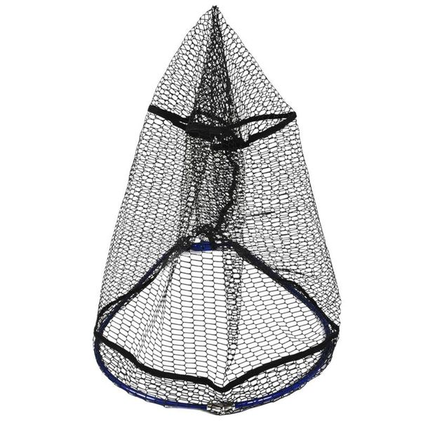 

foldable carp fishing large size soft mesh landing net head integrated folding frame copy ring accessories