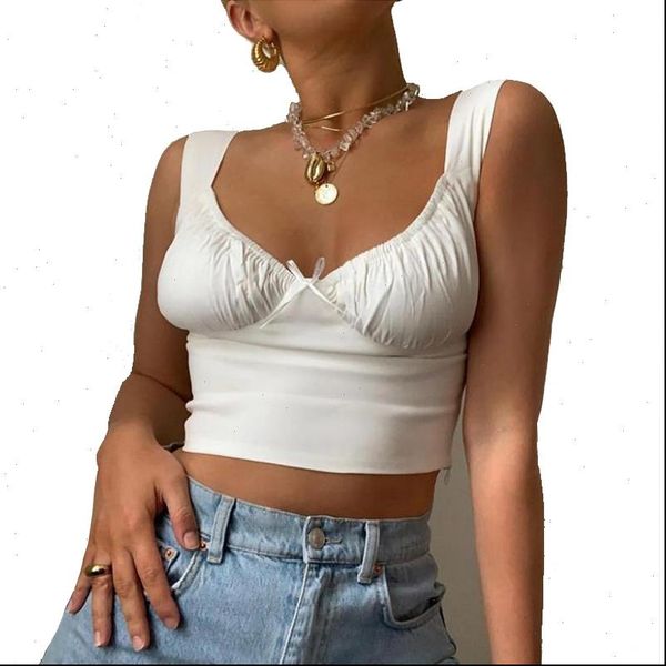 

cut bow crop womens tanks white y2k clothes purple camisole female clothing