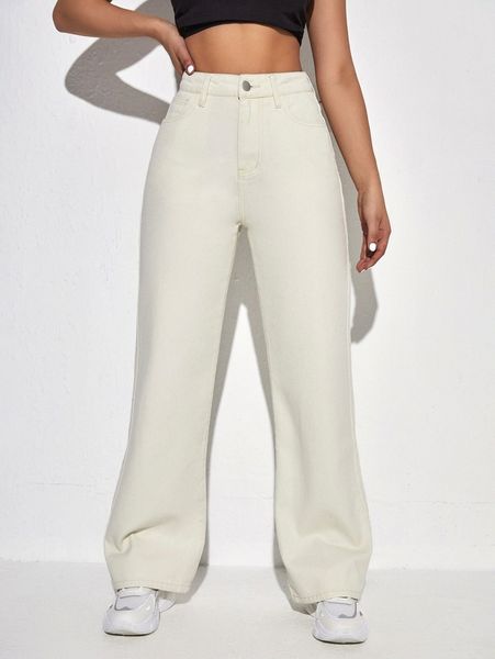 

high waist wide leg jeans o1gw#, Blue
