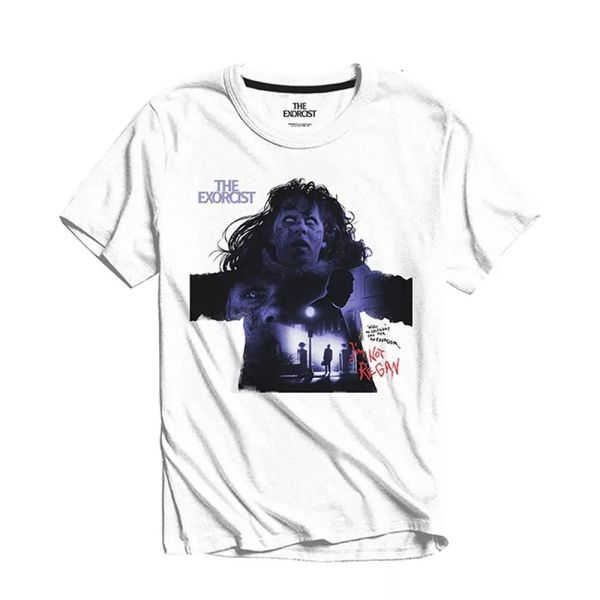 

The exorcist regan i am not allowed men t-shirt, White;black