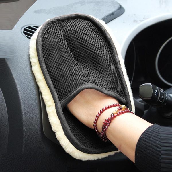 

wool soft car wash mitt gloves kit accessories cleaning waxing decontamination cleaning cloth cashmere tx0033