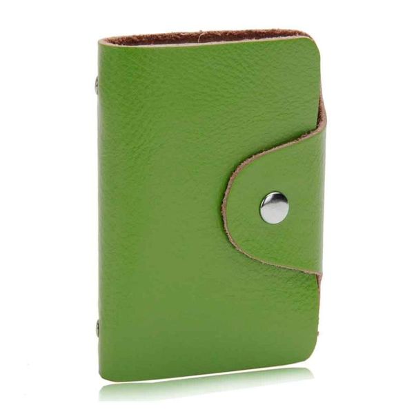 

card holders fashion useful business holder genuine leather buckle cards organizer manager women large capacity sets, Brown;gray
