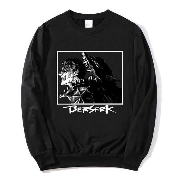 

men's hoodies & sweatshirts anime berserk guts sportswear swordsman sacrifice zodd cotton long sleeved clothing manga style costume a, Black