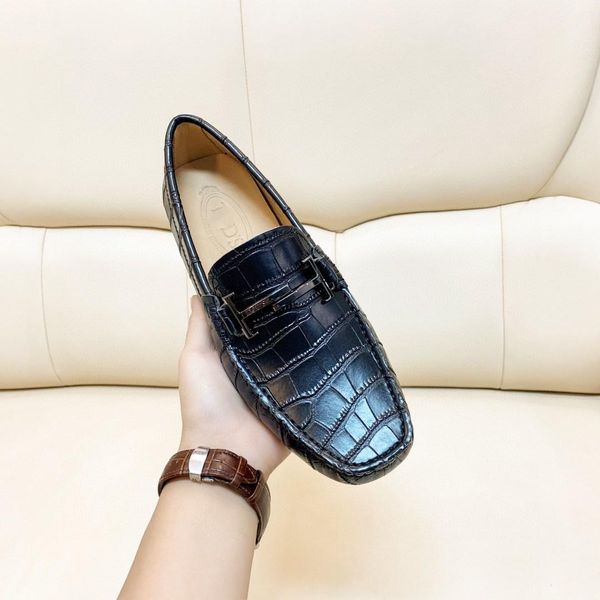 

plus size 37-45 designer mens shoes genuine leather luxury brands loafers lightweight comfortable moccasin soft slip on men casual shoe, Black