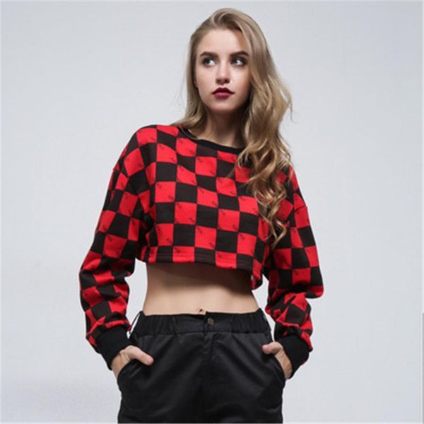 

women's hoodies & sweatshirts 2021 autumn pullover women fashion lattice letter short loose sell well round neck street style ladies t, Black
